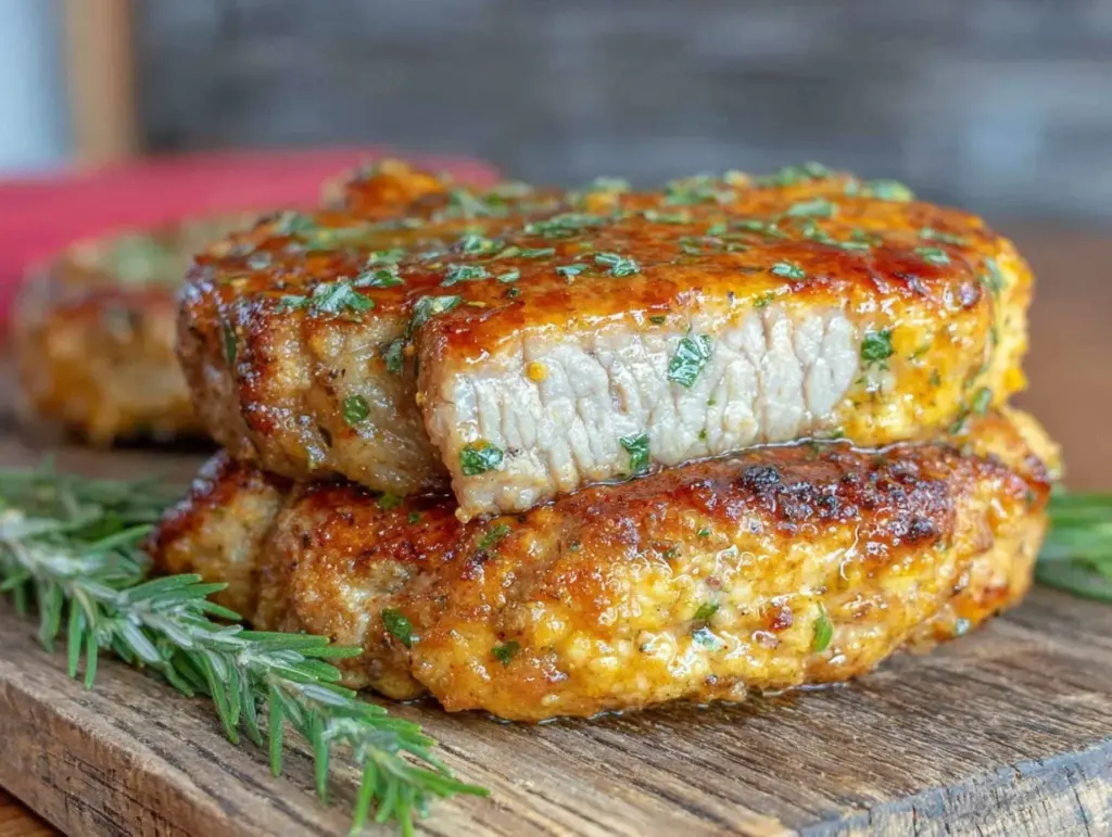 crispy air fryer pork chops - featured image