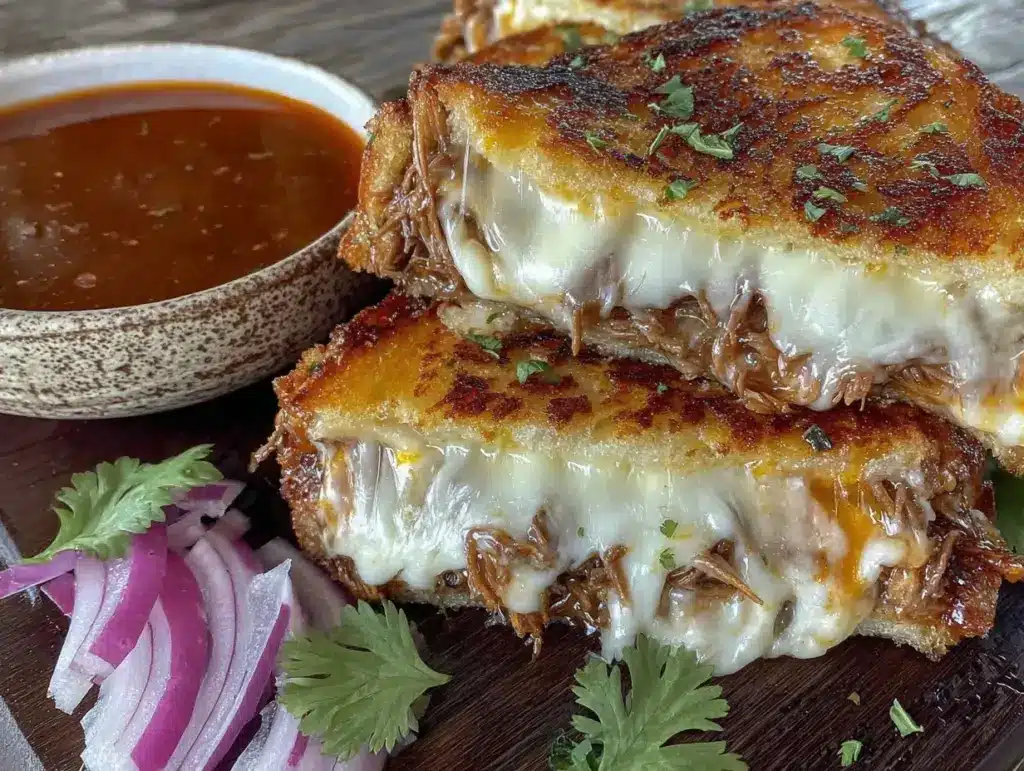 crispy birria grilled cheese - featured image