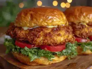 crispy chicken sandwich recipe - featured image