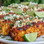 crispy grilled elote corn ribs - featured image