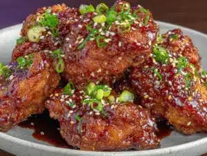 crispy korean fried chicken - featured image