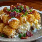 crispy loaded tater tot casserole - featured image
