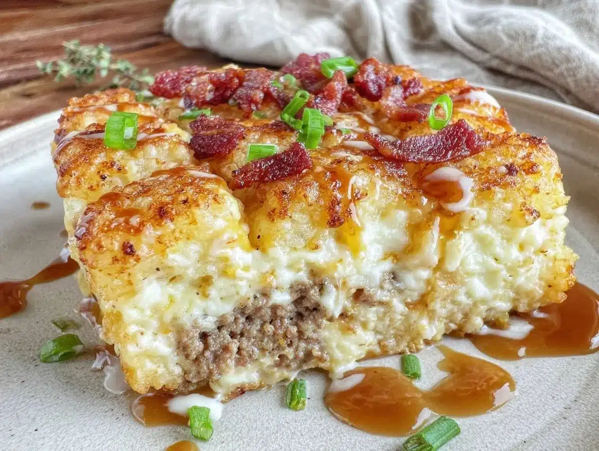 crispy loaded tater tot casserole preparation steps