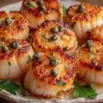 crispy pan-seared scallops - featured image