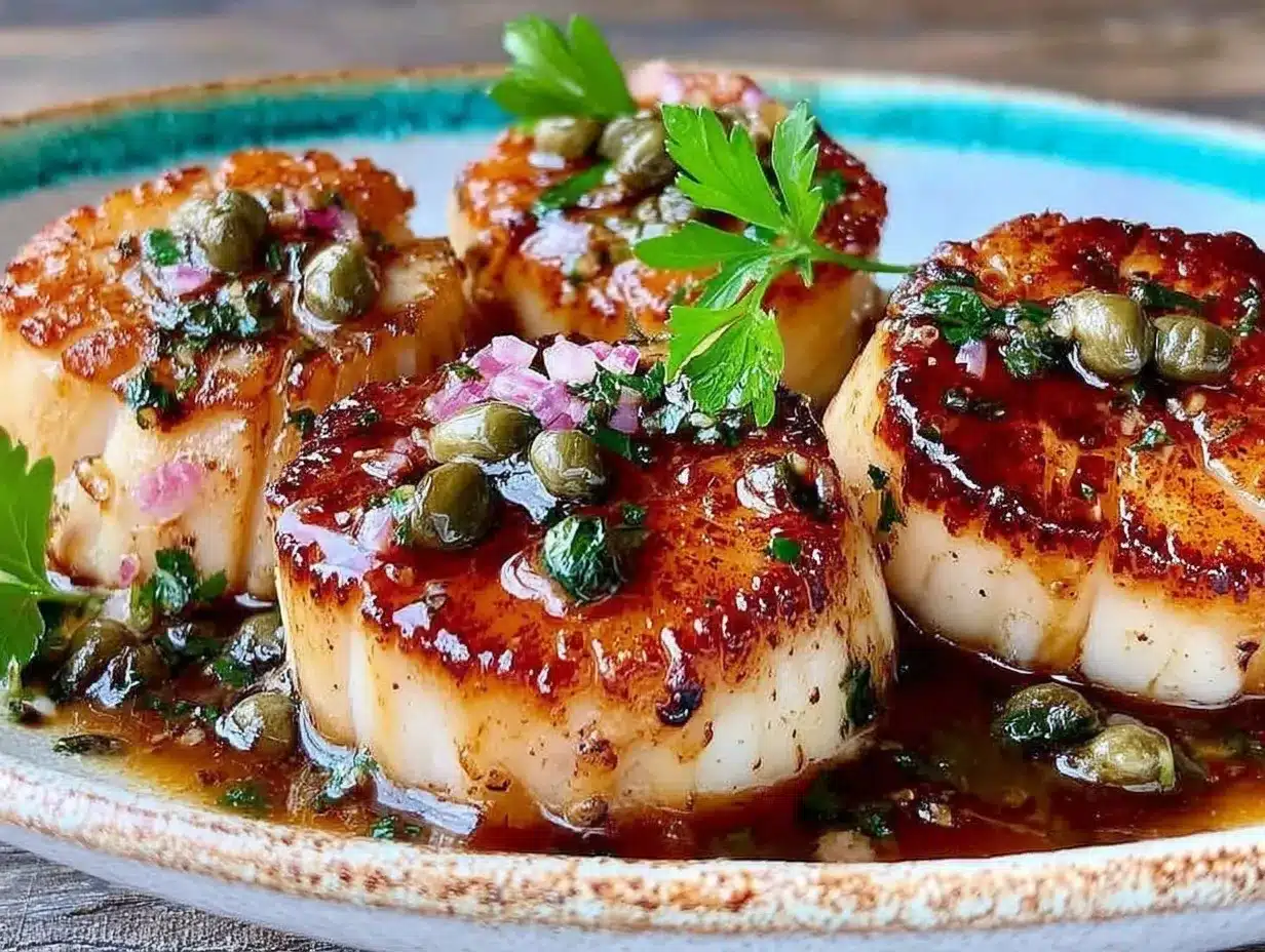 crispy pan-seared scallops preparation steps