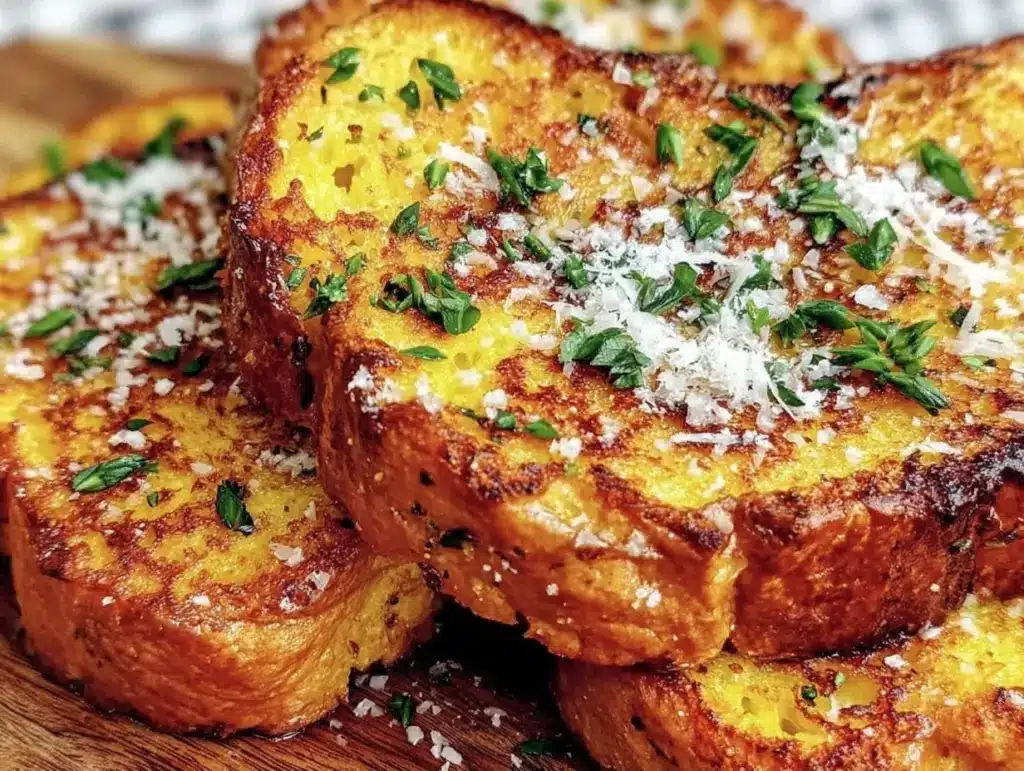crispy savory french toast - featured image
