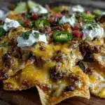 crispy sheet pan loaded nachos - featured image