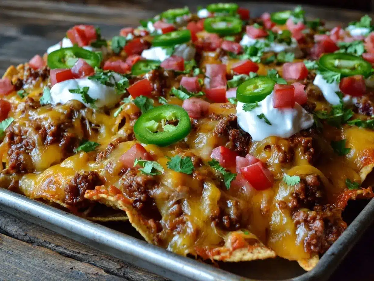 crispy sheet pan loaded nachos preparation steps