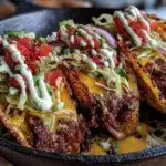 crispy smash burger tacos - featured image