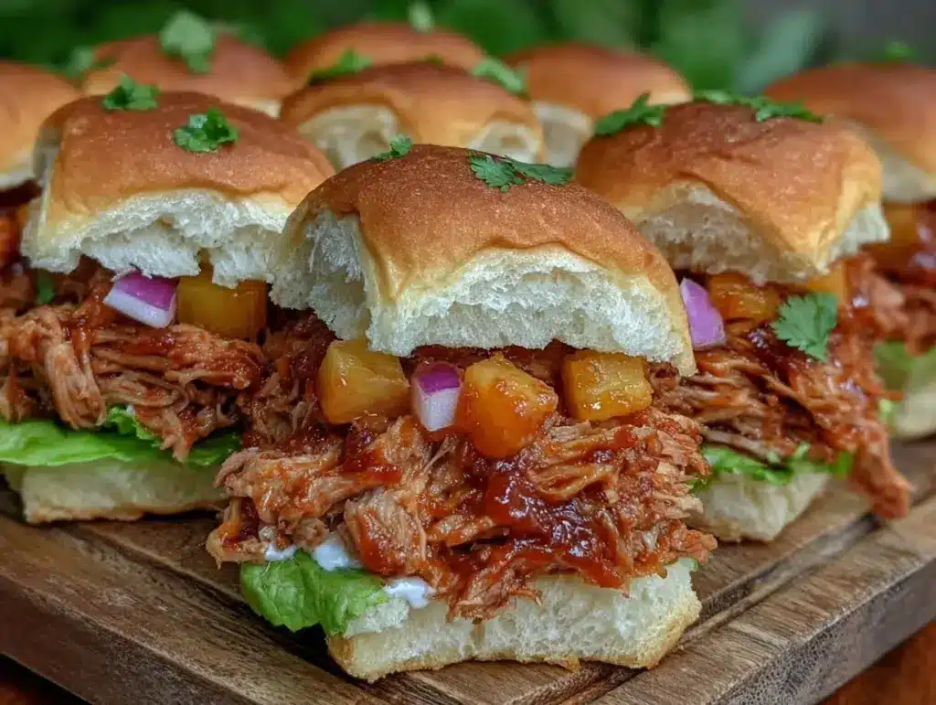 crockpot hawaiian pulled pork sliders - featured image
