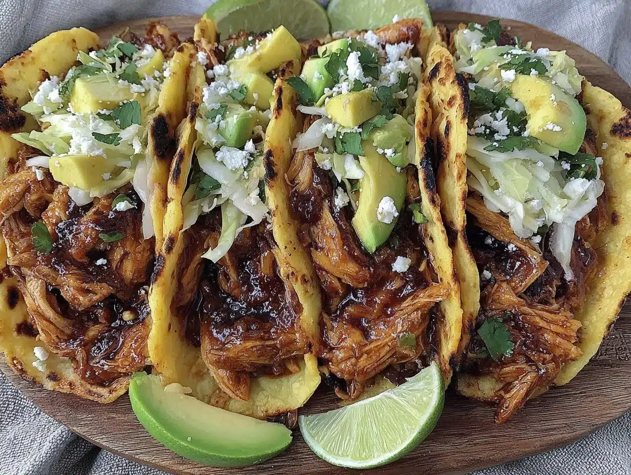 crockpot honey lime chicken tacos preparation steps