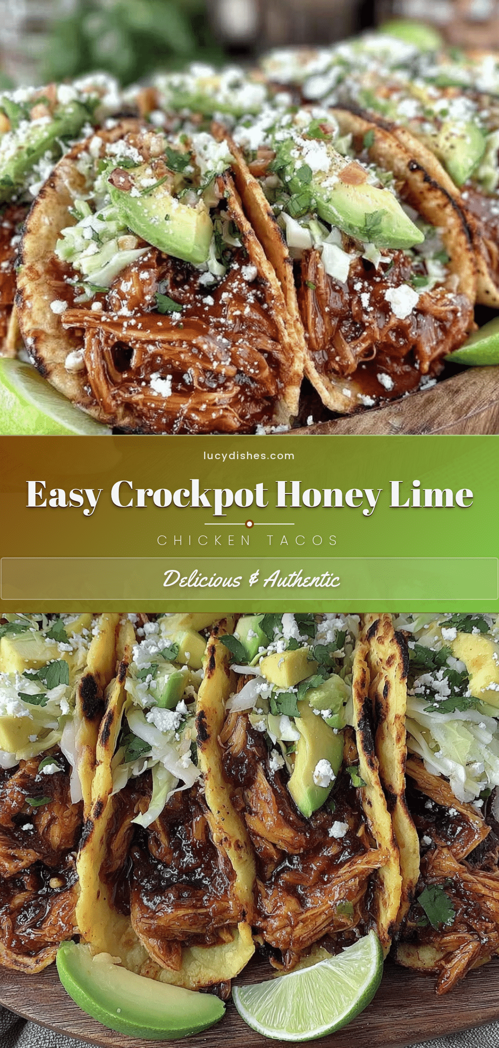 crockpot honey lime chicken tacos recipe