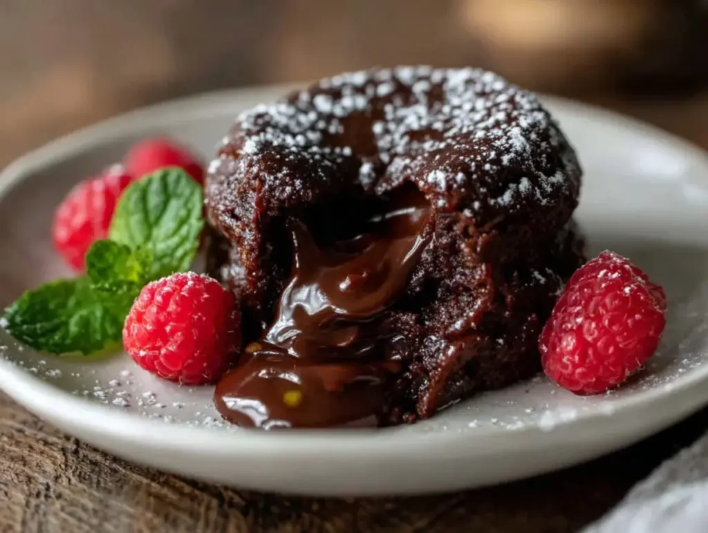 decadent chocolate lava cake for two - featured image