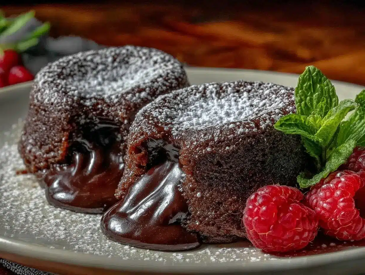 decadent chocolate lava cake for two preparation steps
