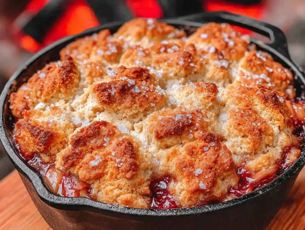 dutch oven peach cobbler preparation steps