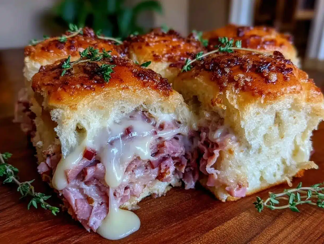 easy cheesy ham sliders preparation steps