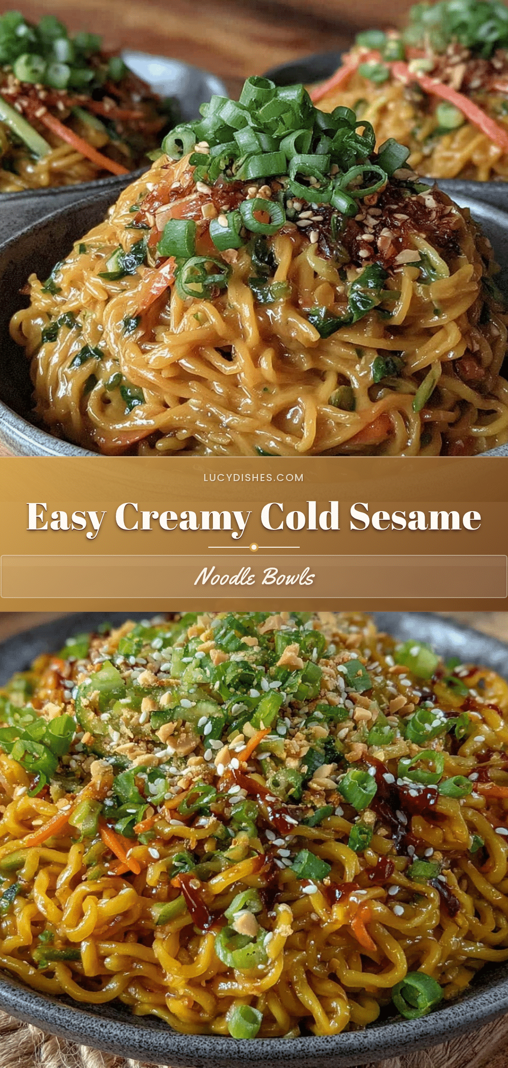 easy creamy cold sesame noodle bowls recipe