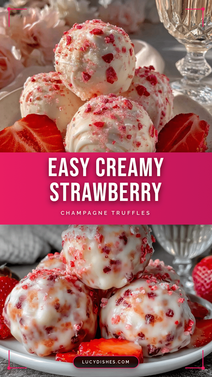 easy creamy strawberry champagne truffles recipe