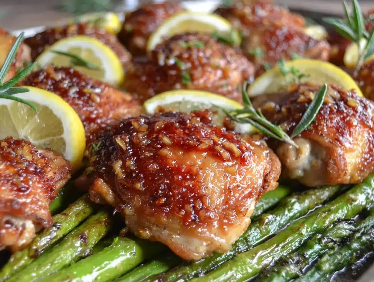 easy crispy sheet pan lemon garlic chicken preparation steps