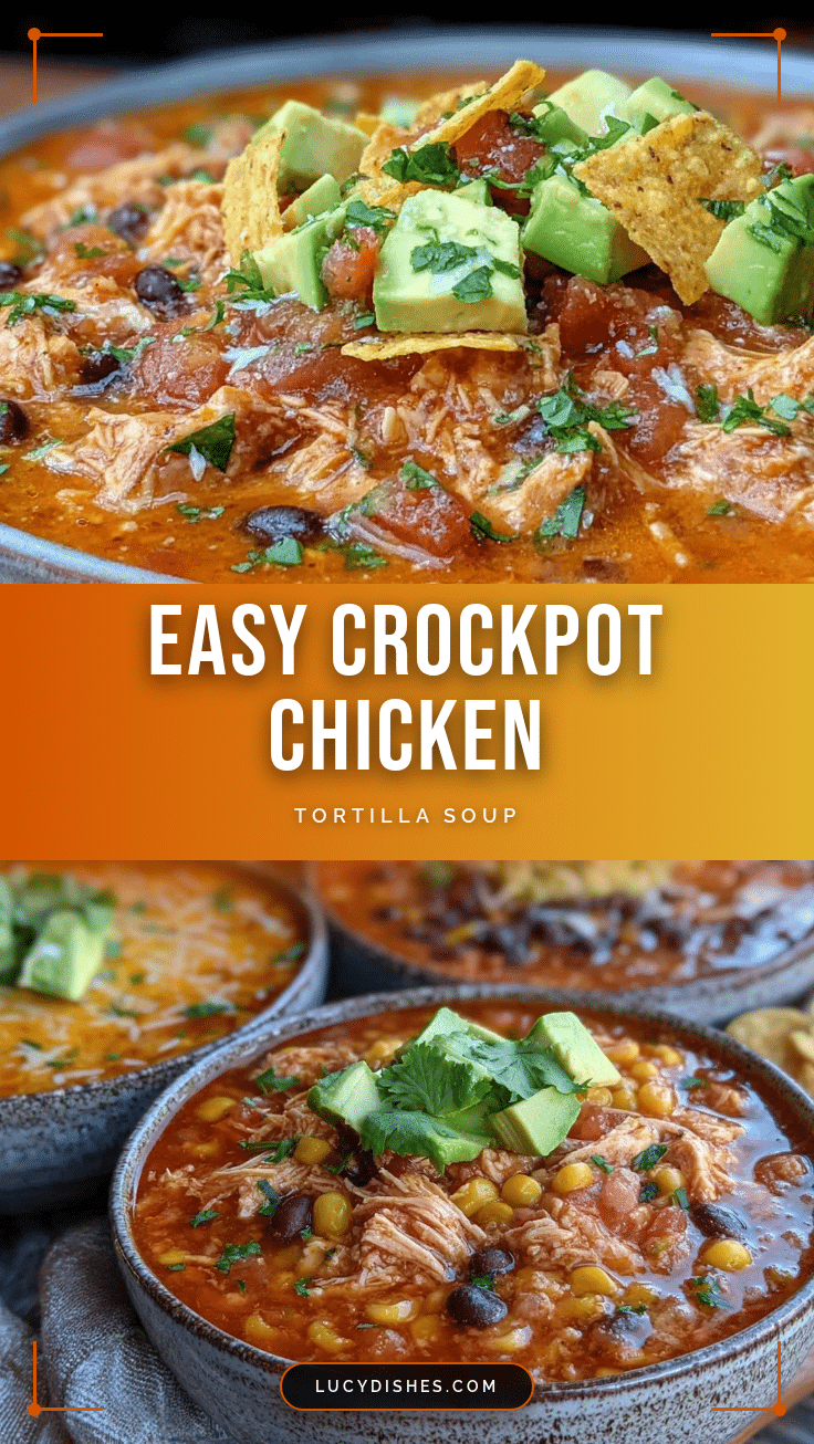 easy crockpot chicken tortilla soup recipe