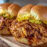 Easy Crockpot Mississippi Chicken Sandwiches - featured image