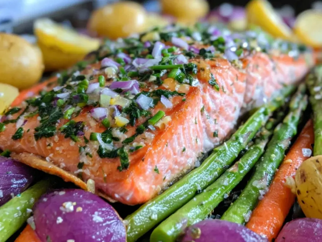 easy herbed salmon - featured image