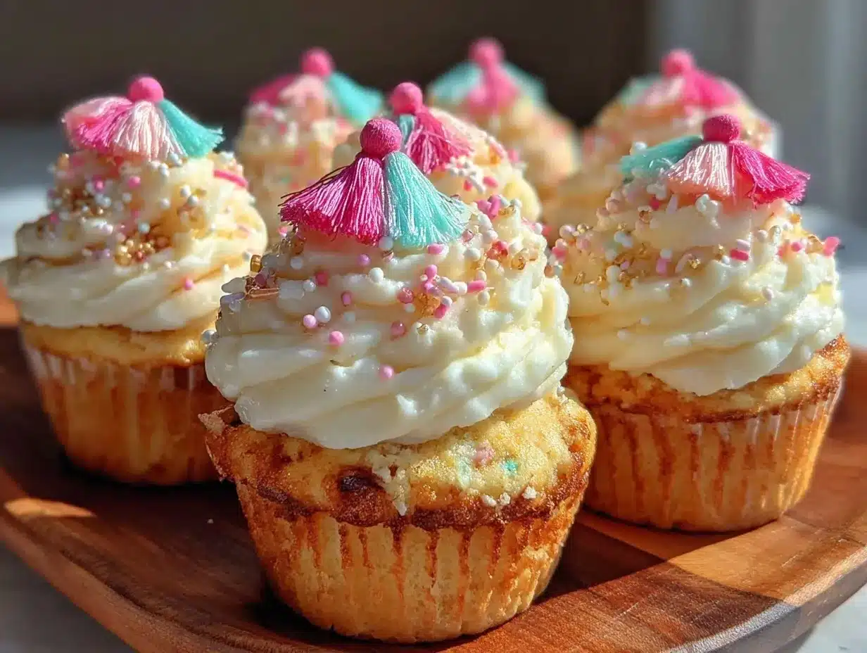 easy mini tassel cupcakes preparation steps