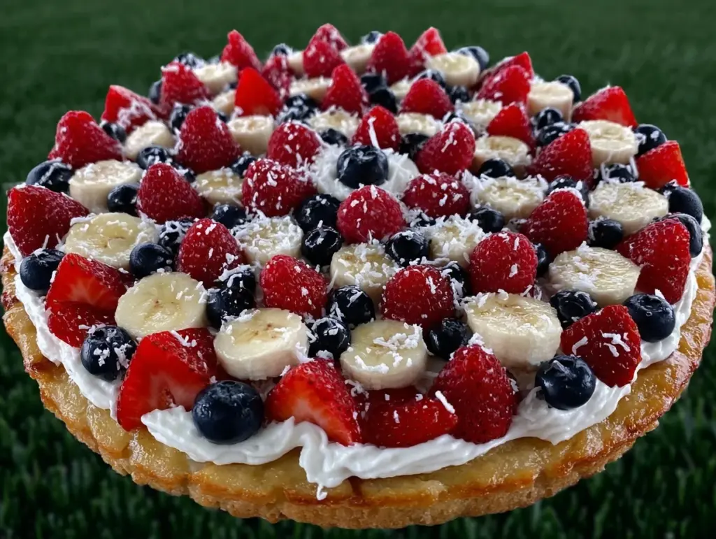 Easy Patriotic Fruit Pizza - featured image