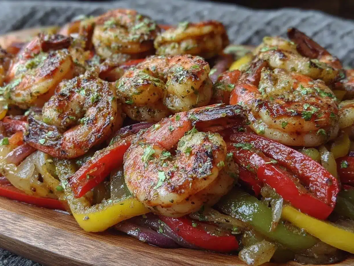 easy sheet pan shrimp fajitas preparation steps