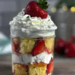 easy strawberry shortcake trifle - featured image