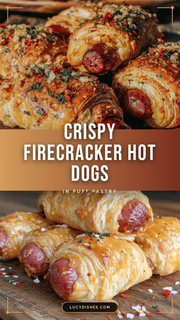 firecracker hot dogs wrapped in puff pastry recipe