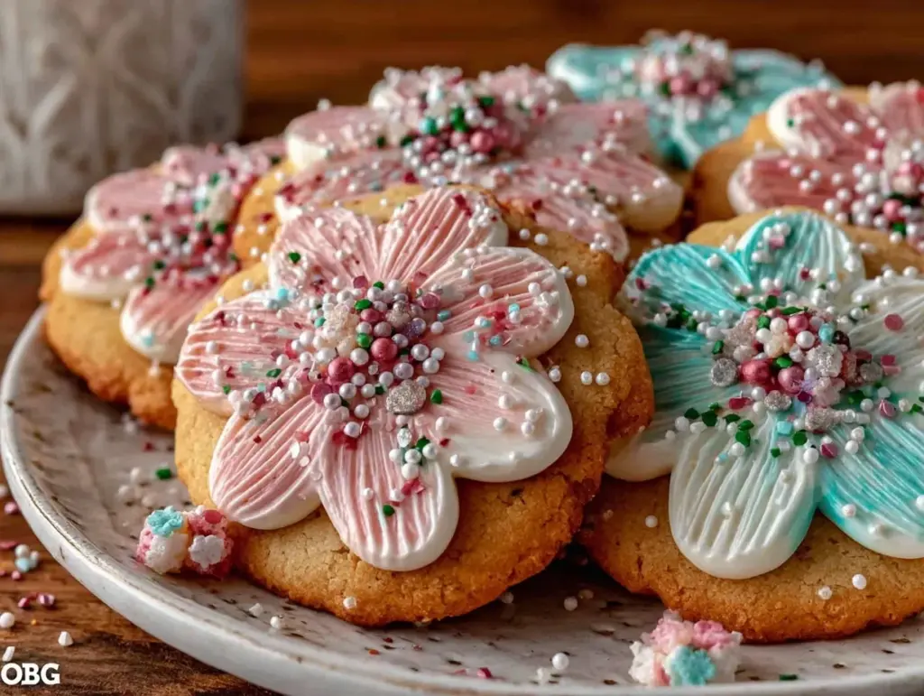 flower-shaped sugar cookies - featured image