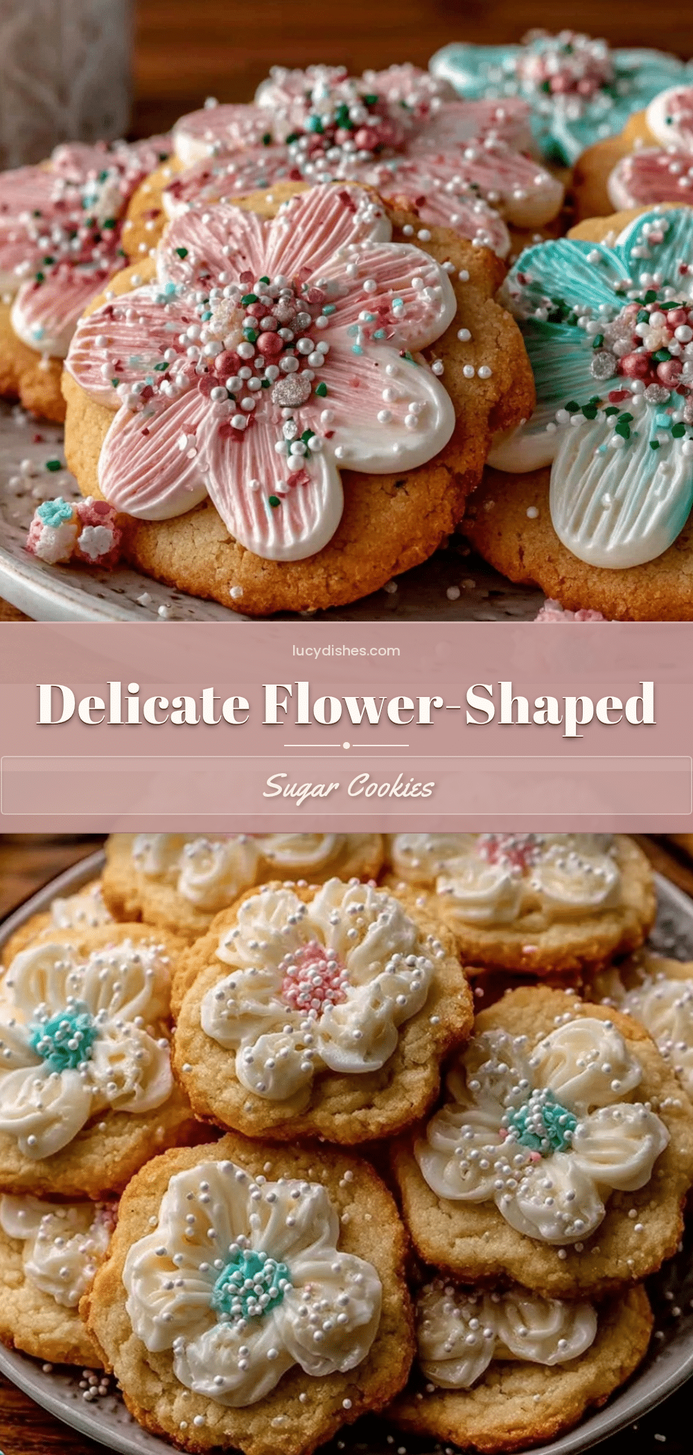 flower-shaped sugar cookies recipe