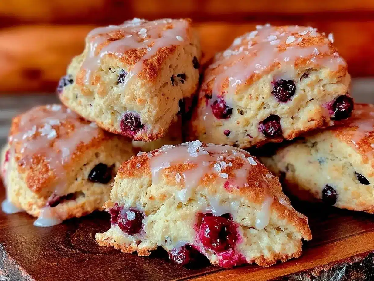 fluffy lemon blueberry scones preparation steps