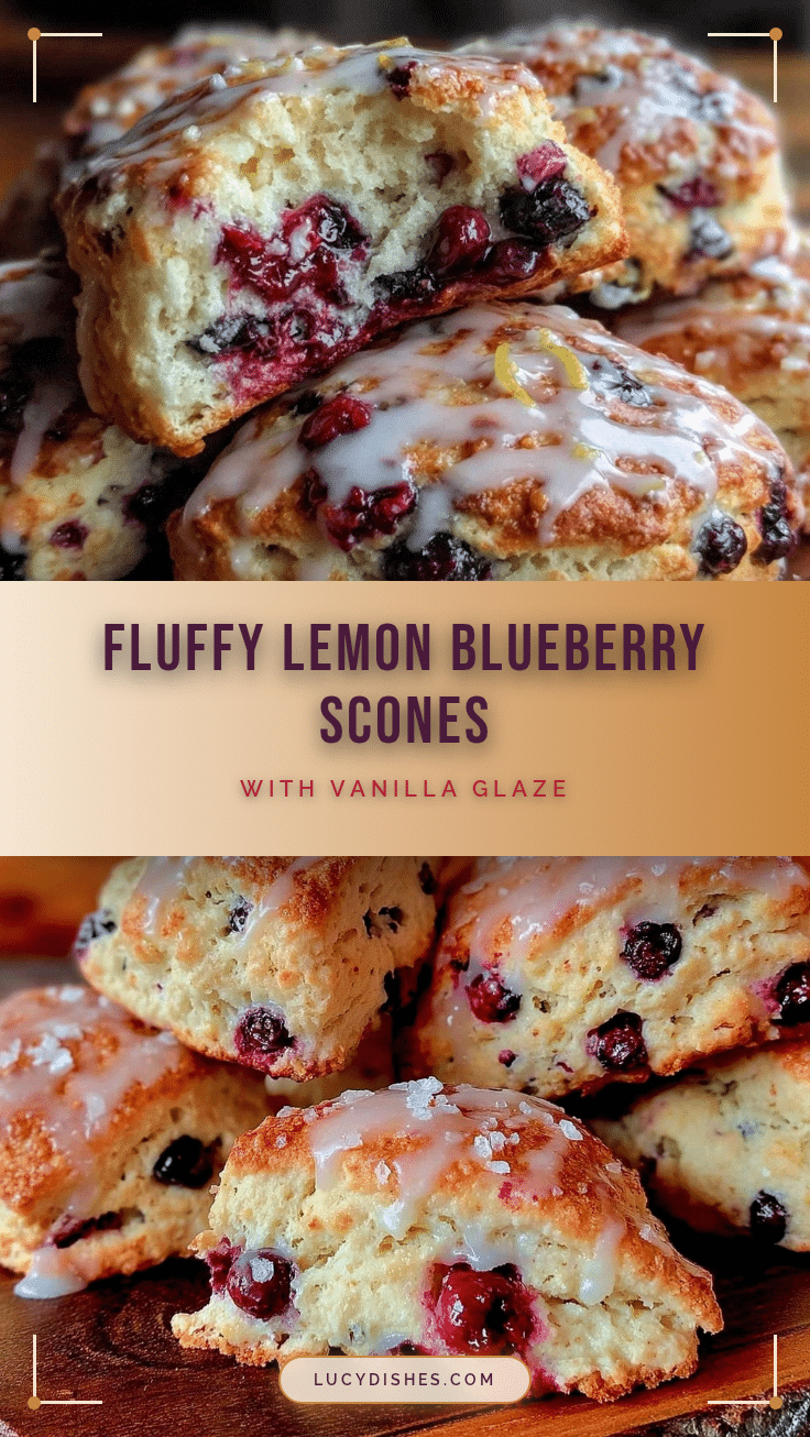 fluffy lemon blueberry scones recipe