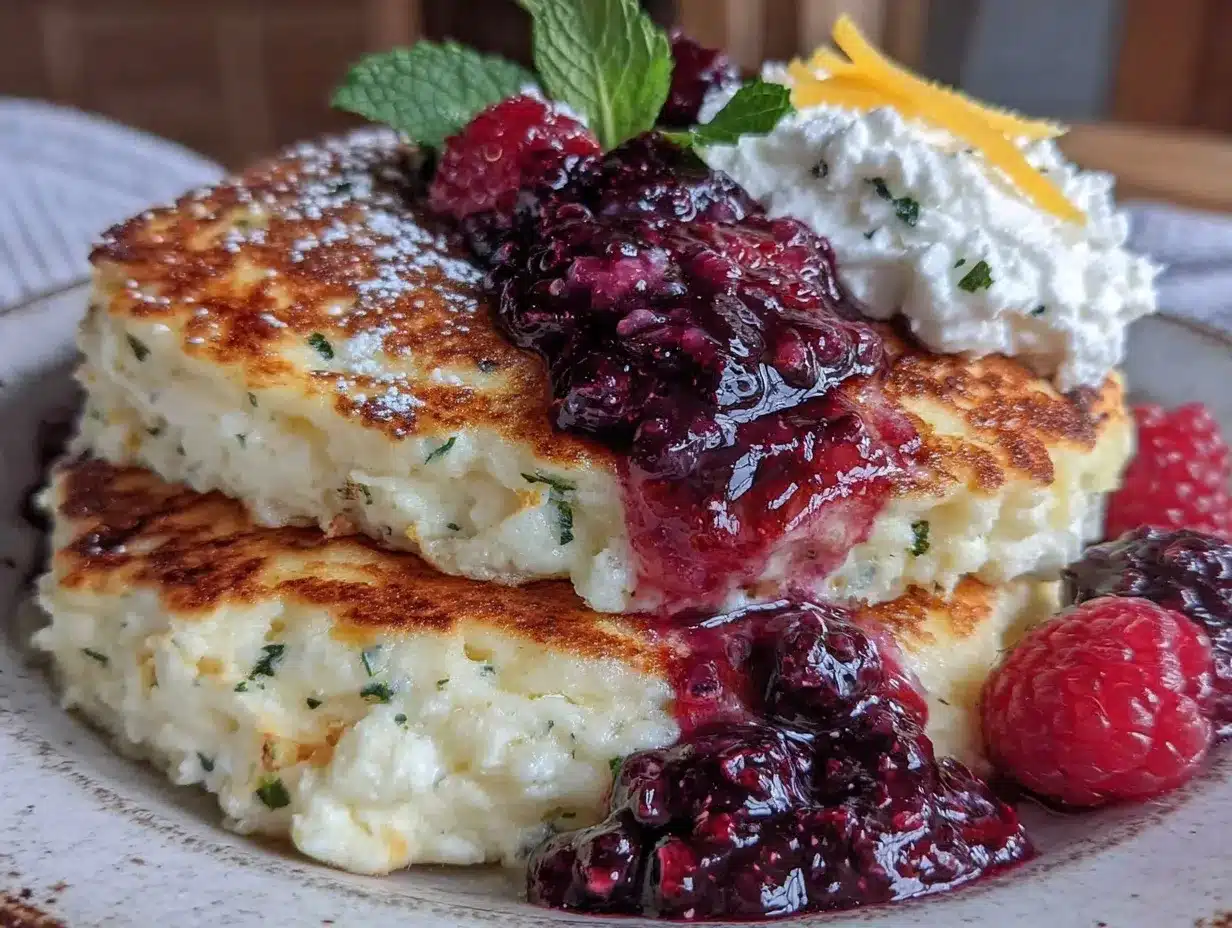 fluffy lemon ricotta pancakes preparation steps