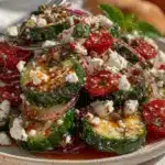 fresh greek cucumber salad - featured image