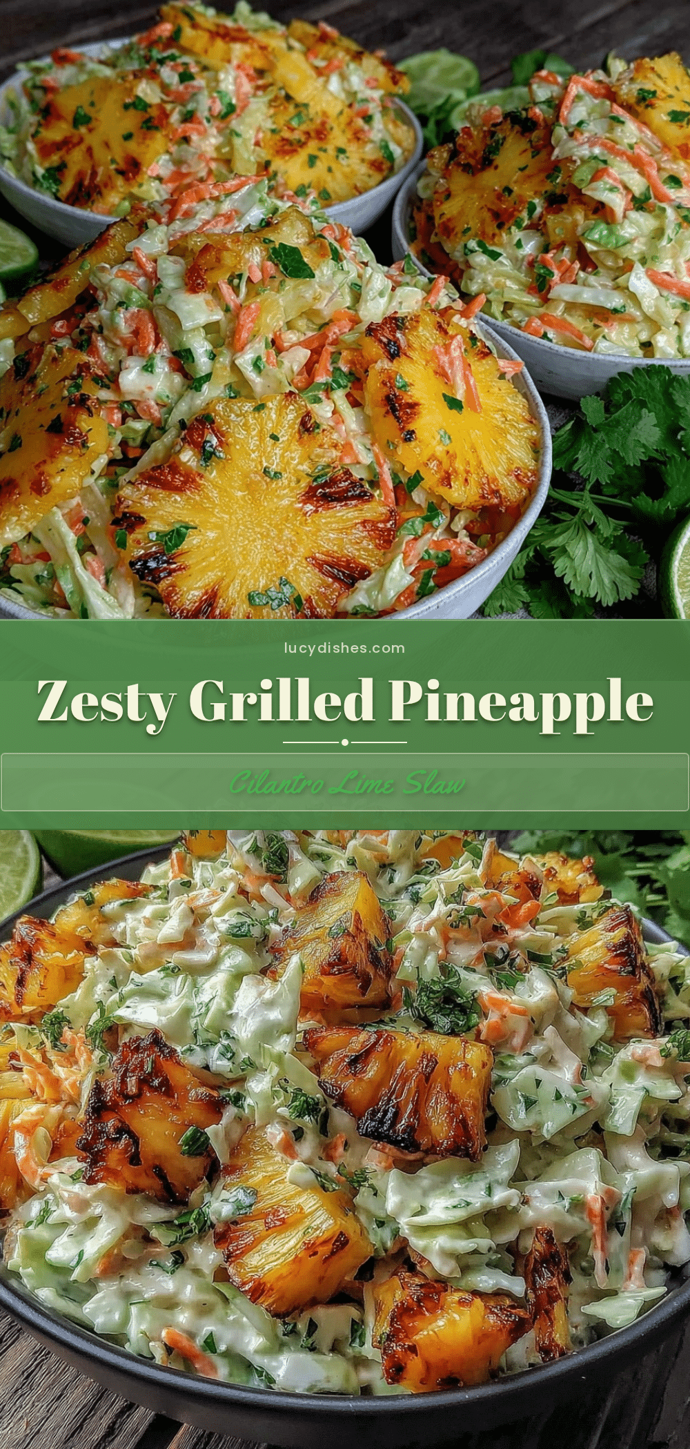 fresh grilled pineapple coleslaw recipe