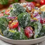 fresh mediterranean broccoli salad - featured image