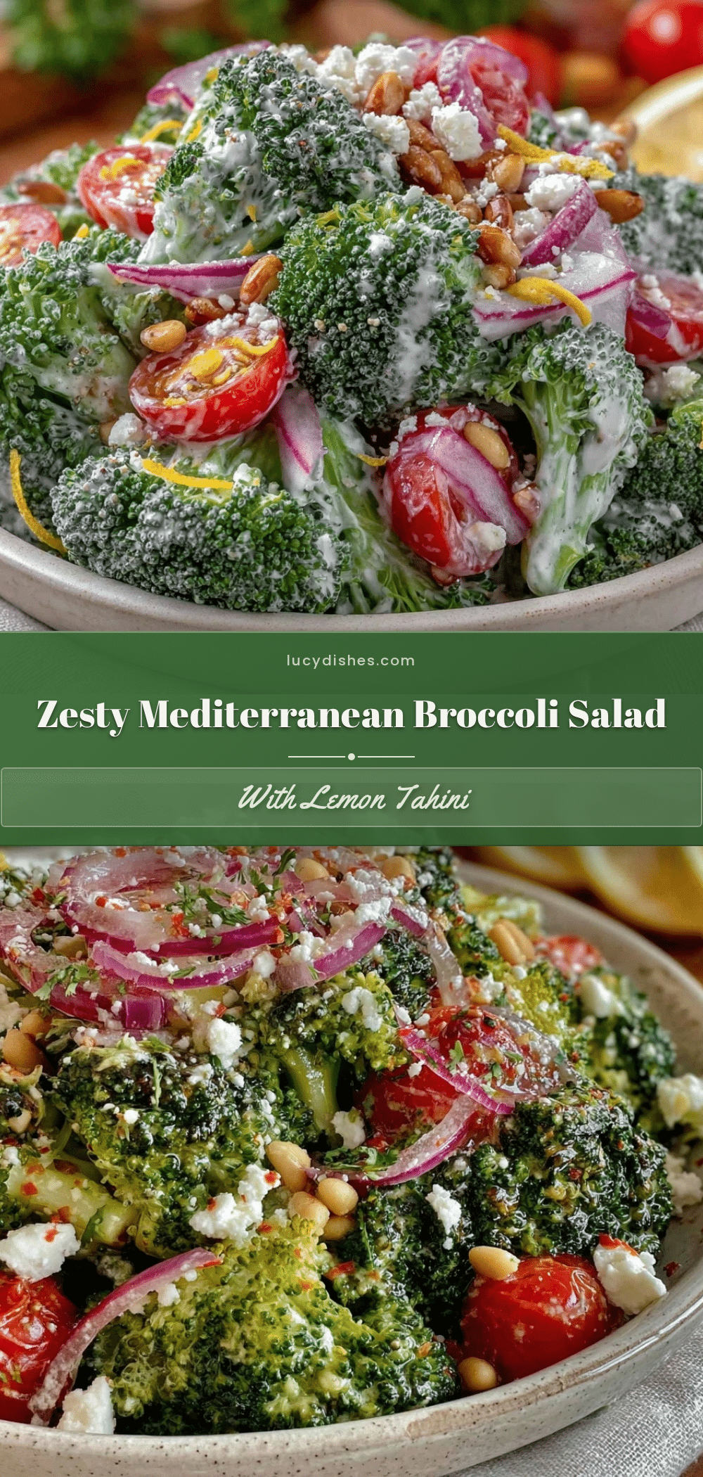 fresh mediterranean broccoli salad recipe