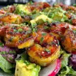 fresh shrimp avocado salad - featured image