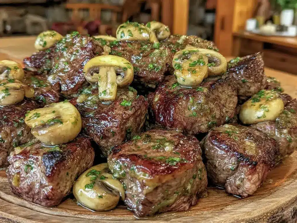 garlic butter steak bites - featured image