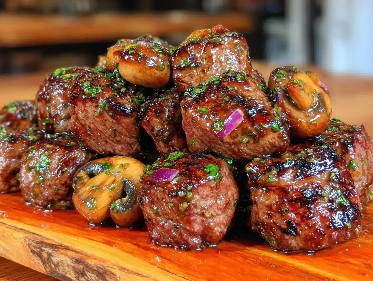 garlic butter steak bites preparation steps