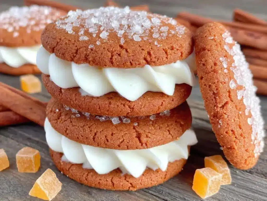 gingerbread sandwich cookies recipe - featured image
