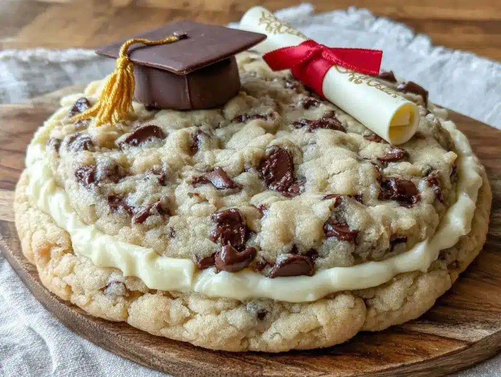 graduation cookie cake - featured image