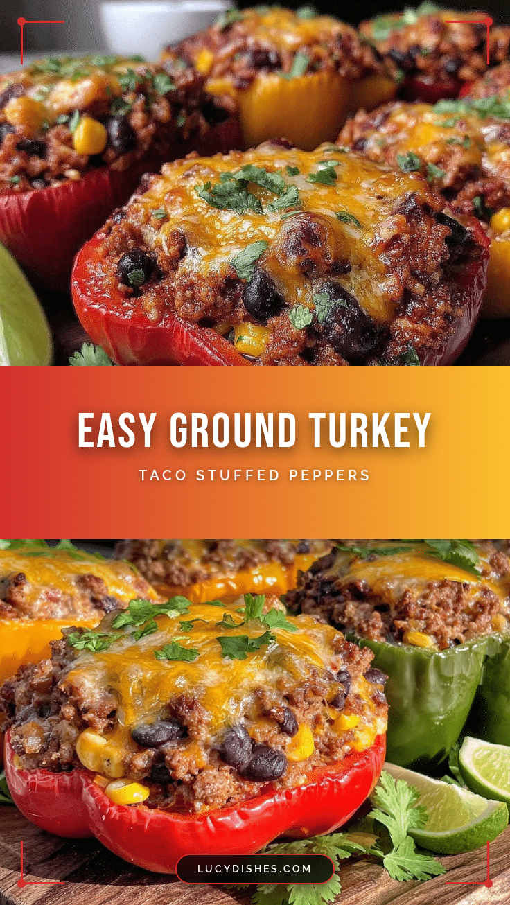 ground turkey taco stuffed peppers recipe