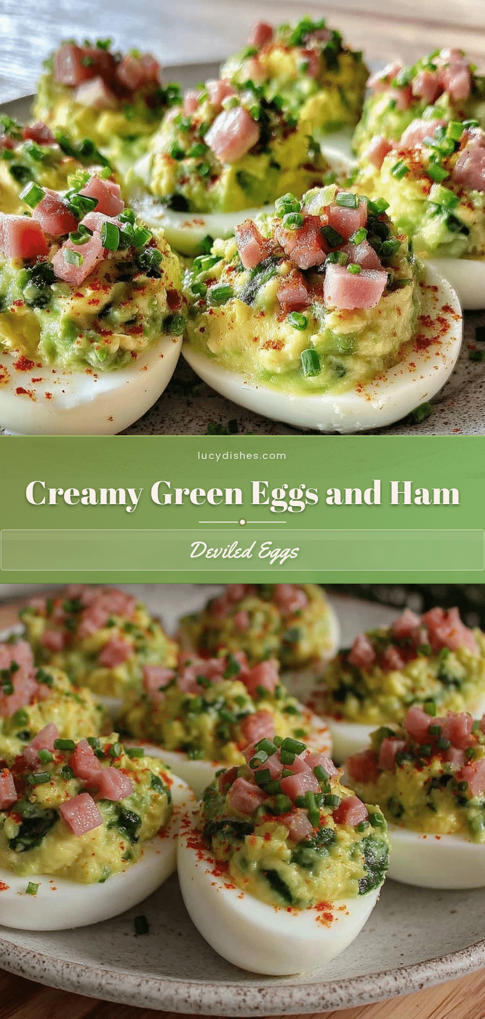 healthy green eggs and ham deviled eggs recipe