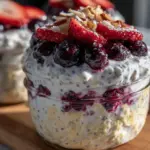 healthy protein overnight oats meal prep - featured image