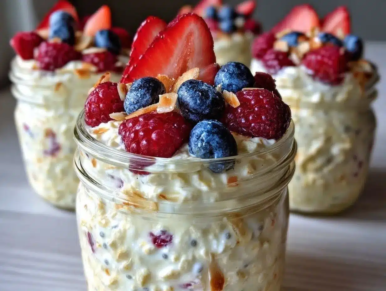 healthy protein overnight oats meal prep preparation steps