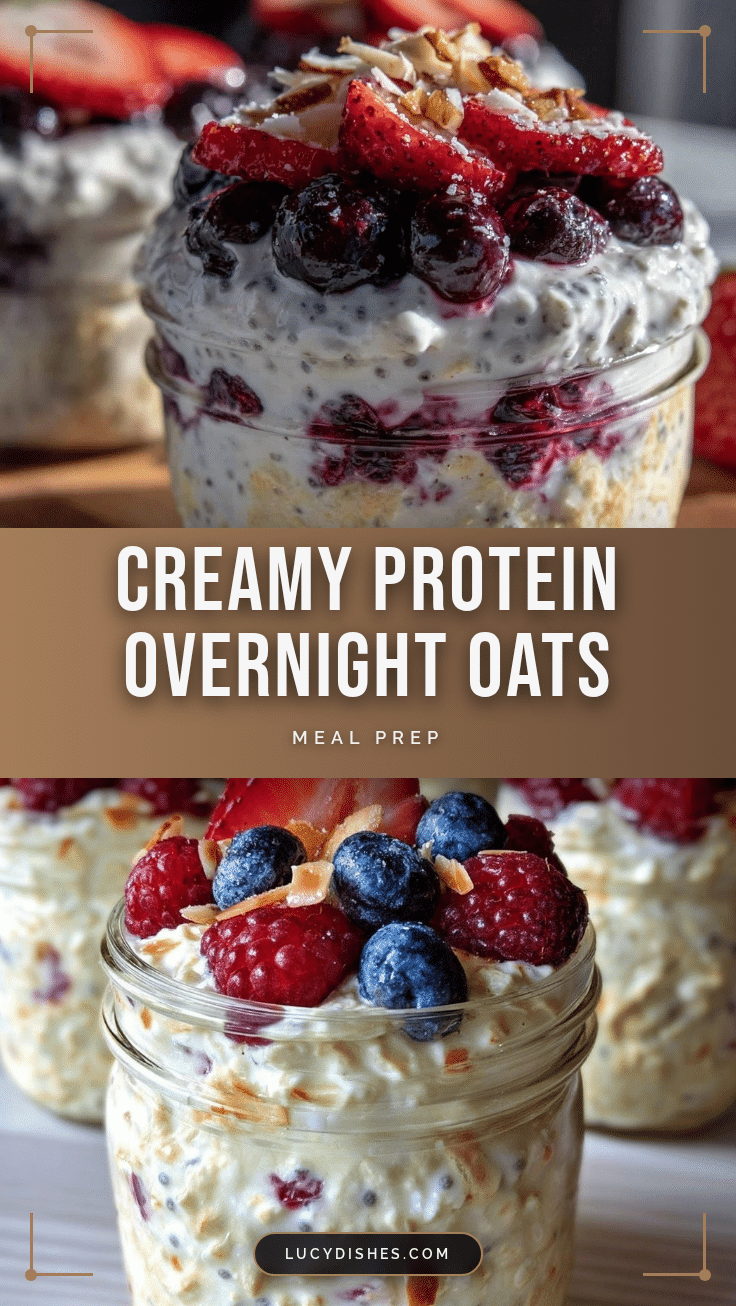 healthy protein overnight oats meal prep recipe
